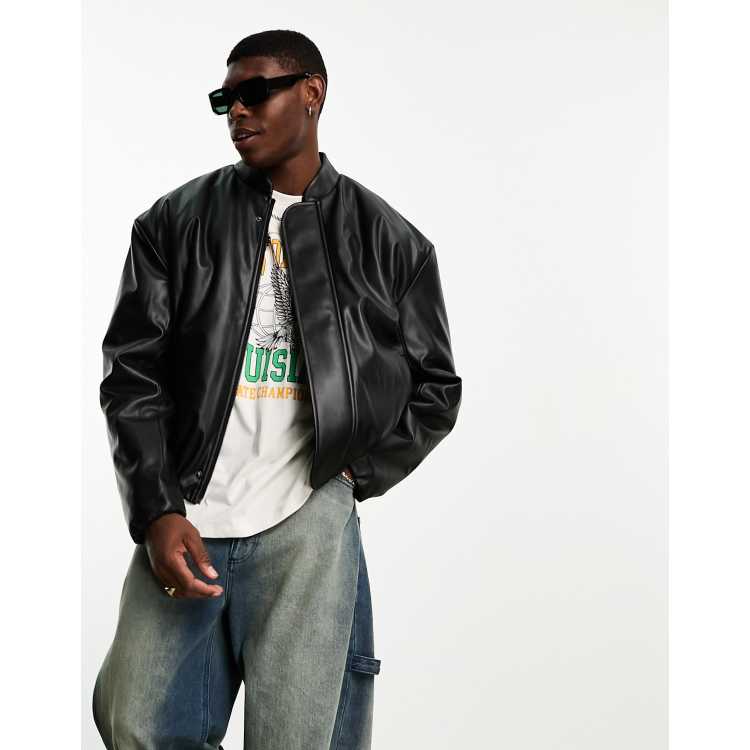 Mens cropped bomber clearance jacket