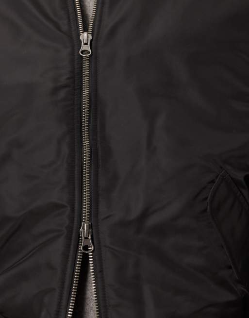 ASOS DESIGN oversized bomber jacket in black