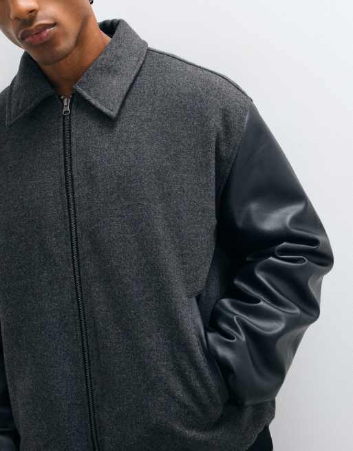 ASOS DESIGN oversized bomber jacket in black, 4 of 5