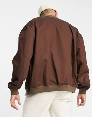 asos brown bomber jacket