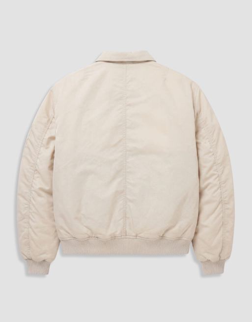 ASOS DESIGN oversized bomber jacket in neutral, 7 of 9