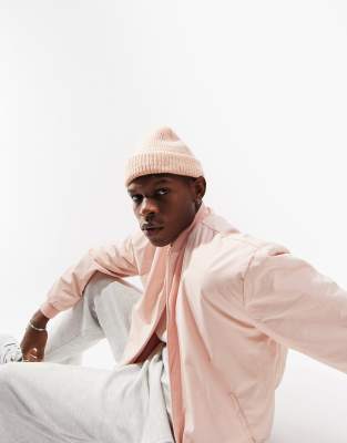 Asos Design Oversized Bomber Jacket In Pink In Pink