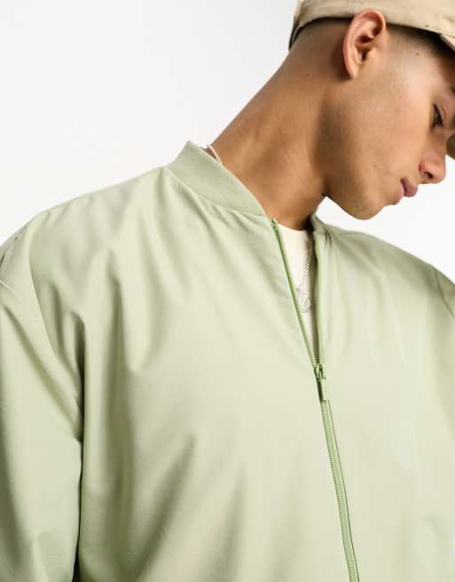 Asos green bomber on sale jacket