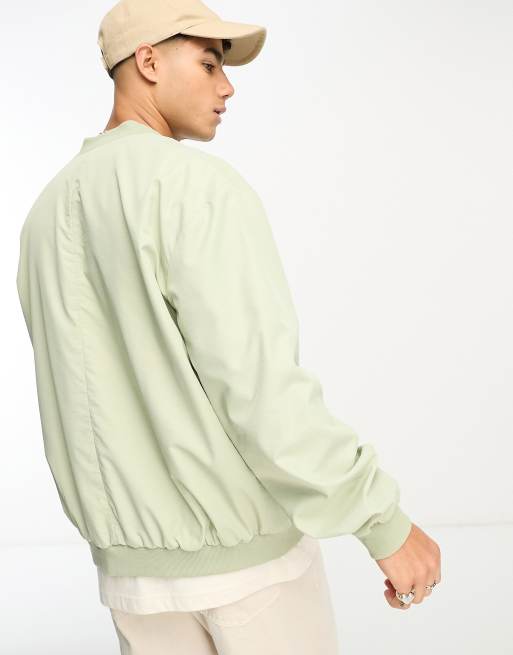 Asos green bomber on sale jacket