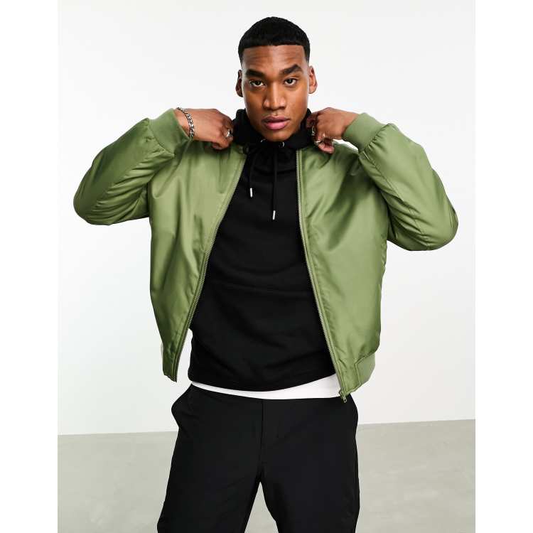 DESIGN oversized jacket with sleeves in green ASOS