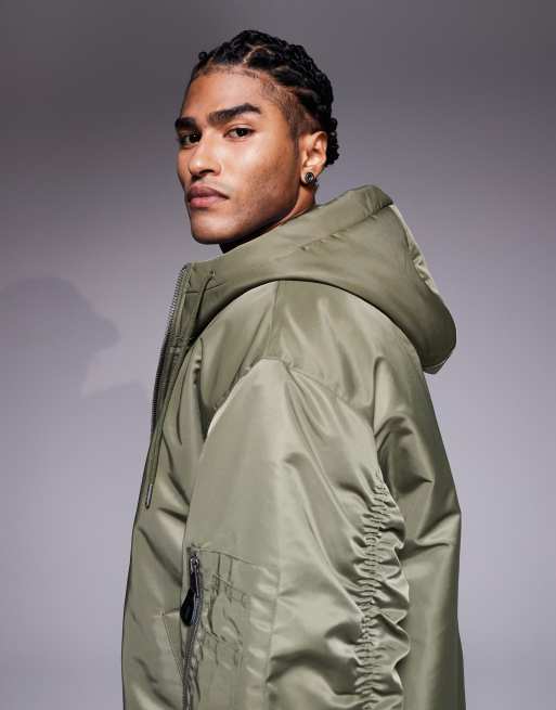 ASOS DESIGN - Oversized bomberjack in groen, 4 van 5