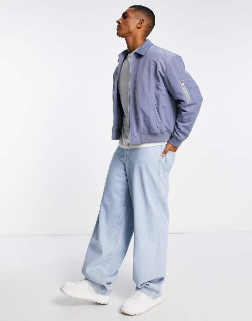 ASOS DESIGN - Oversized bomberjack met MA1-zak in roestbruin met wassing