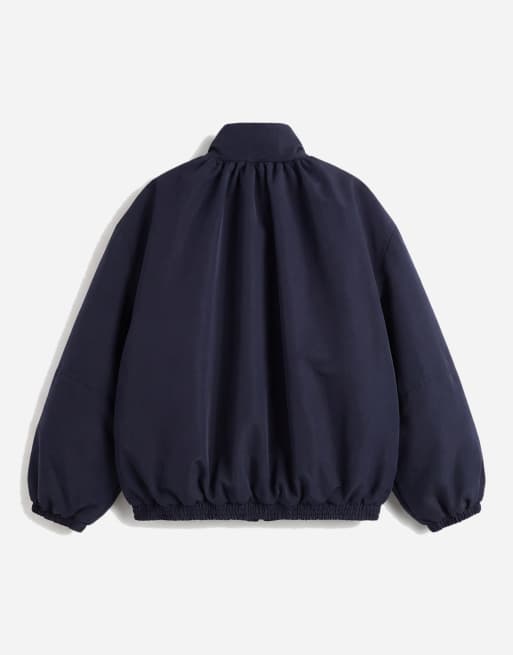 ASOS DESIGN - Oversized bomberjack met opstaande boord en pofzoom in marineblauw, 6 van 7