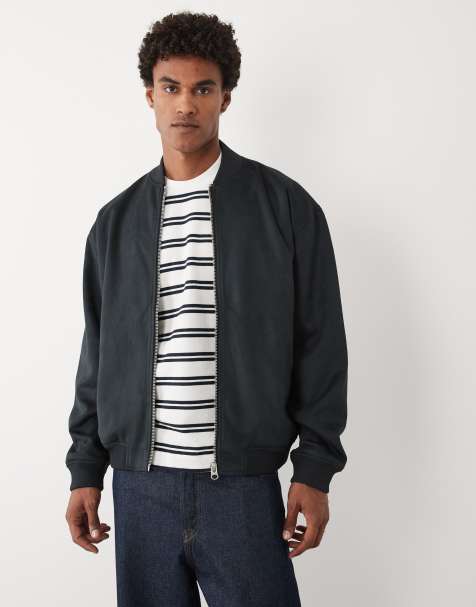 ASOS DESIGN - Oversized bomberjack van imitatiesuède in zwart - view 1