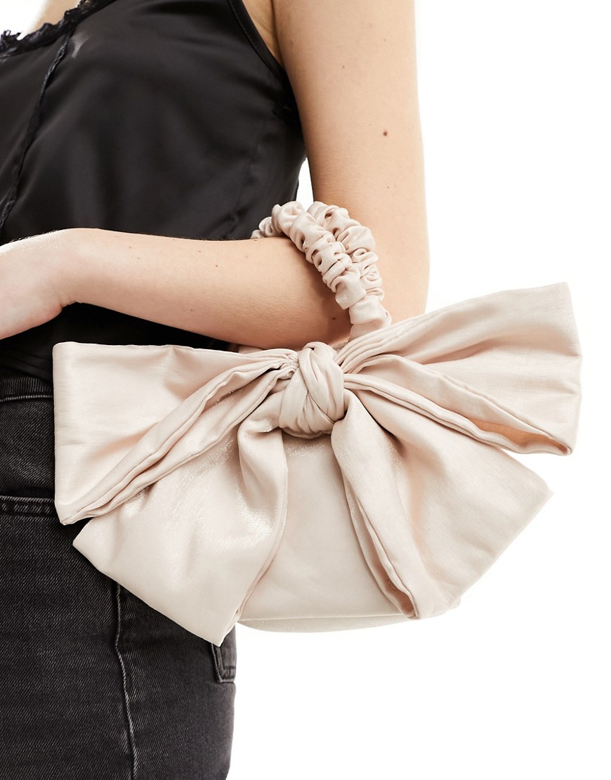 oversized bow bag in pink