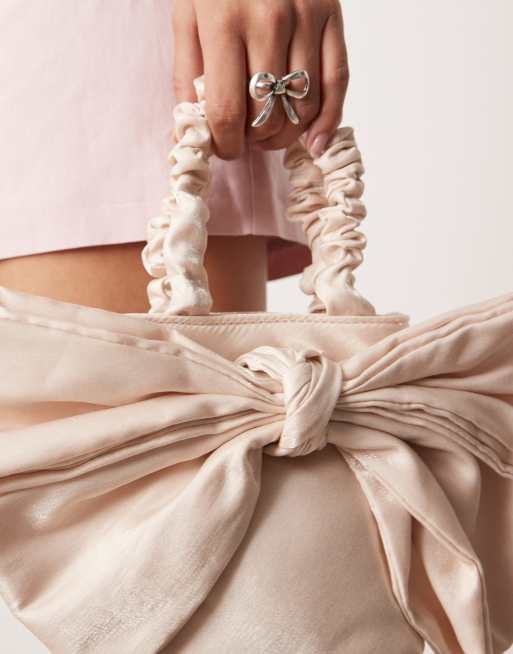 ASOS DESIGN oversized bow bag in pink, 3 of 4