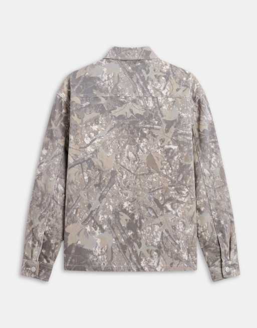 ASOS DESIGN oversized boxy canvas jacket in camo print, 7 of 9