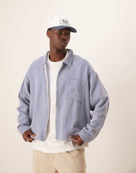 ASOS DESIGN oversized boxy coach shacket in check - view 1