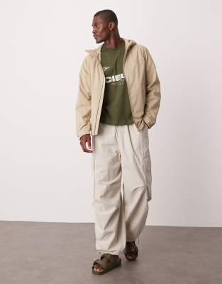 Asos Design Oversized Boxy Dropped Shoulders T-shirt With Print Detail