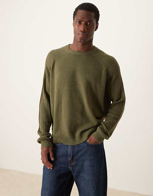 ASOS DESIGN oversized boxy fit knitted crew neck sweater ASOS DESIGN oversized boxy fit knitted crew neck sweater