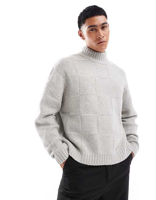 ASOS DESIGN oversized boxy fit knitted high neck sweater in ASOS DESIGN oversized boxy fit knitted high neck sweater in