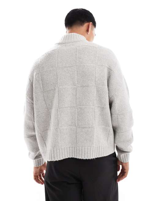ASOS DESIGN oversized boxy fit knitted high neck sweater in