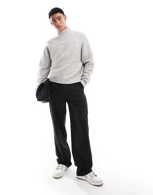 ASOS DESIGN oversized boxy fit knitted high neck sweater in ASOS DESIGN oversized boxy fit knitted high neck sweater in