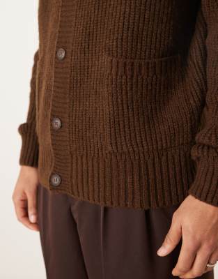 moose's ニットカーディガンRich cardigan brown moose´s ニットカーディガンRich cardigan brown