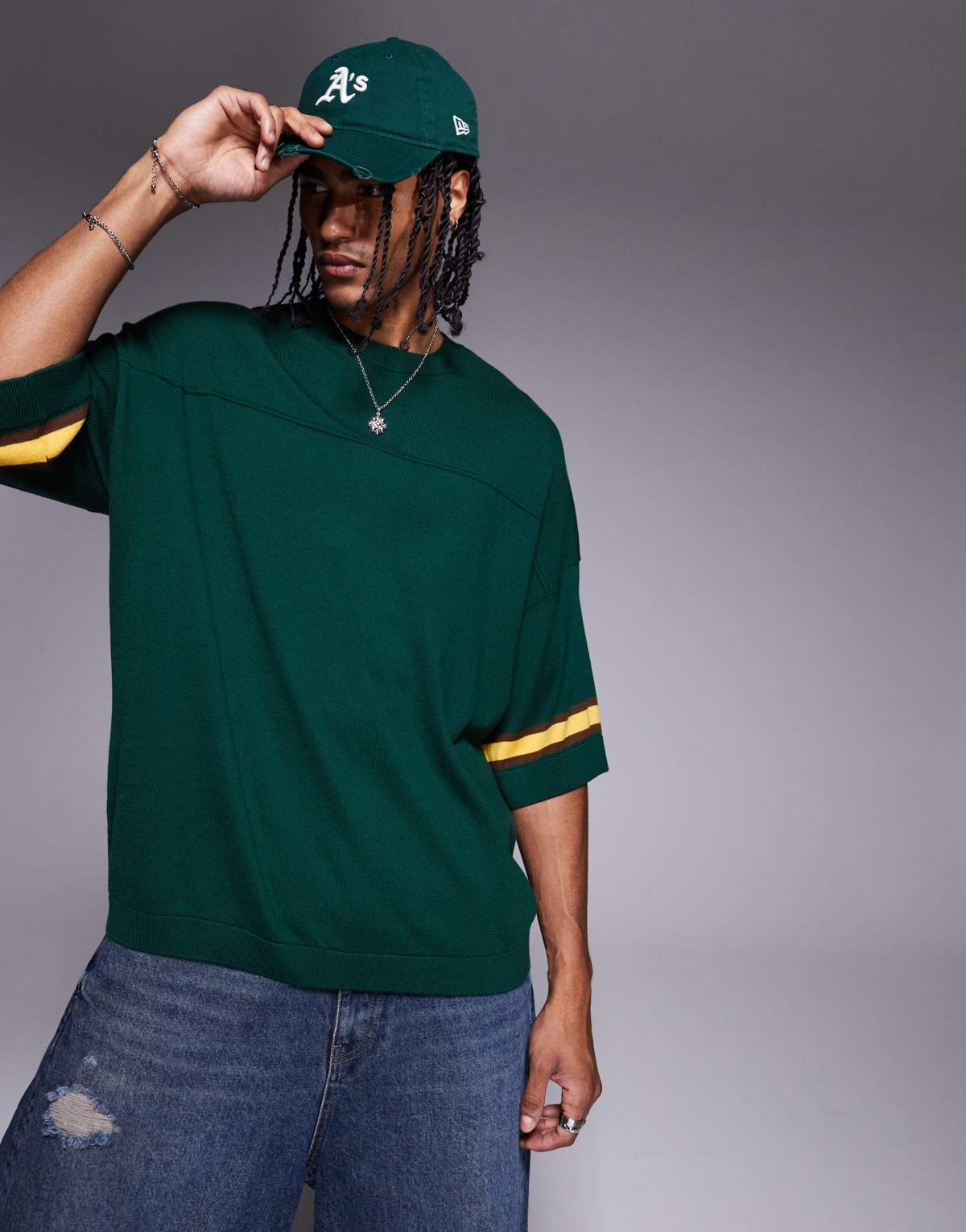 ASOS DESIGN oversized boxy fit t-shirt in dark green