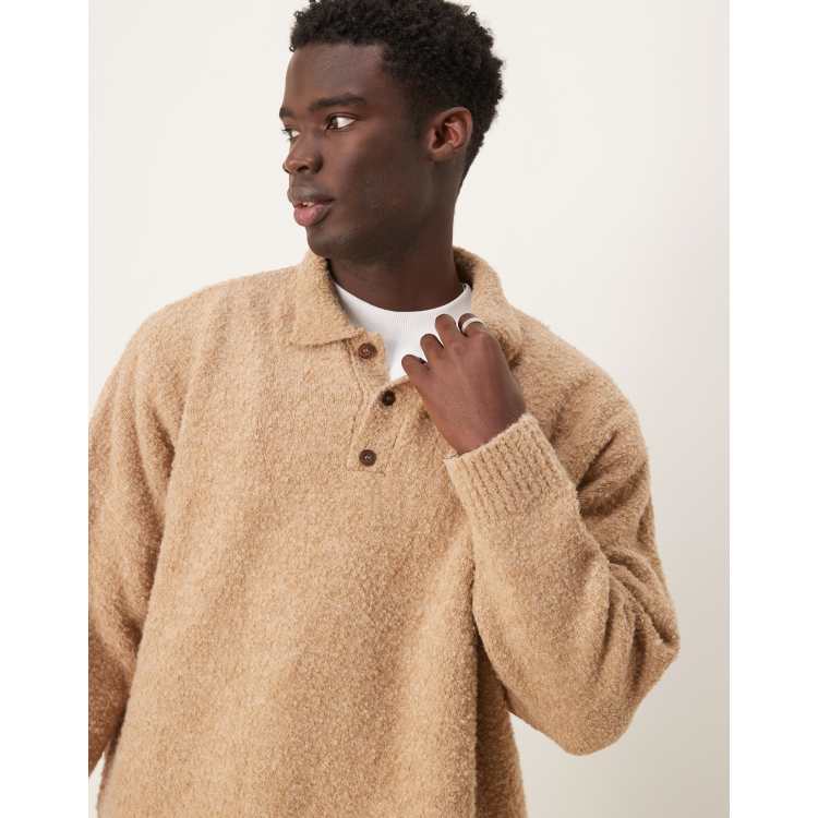 トップス leinwande Intarsia Knitted Polo BEIGE leinwande Intarsia Knitted Polo BEIGE