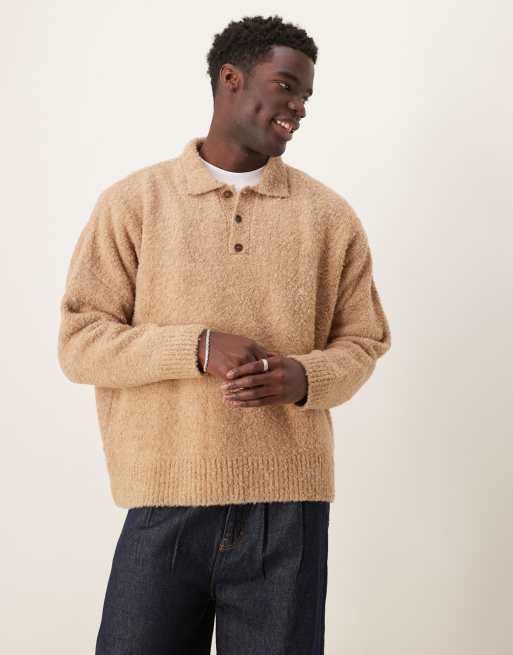 トップス leinwande Intarsia Knitted Polo BEIGE leinwande Intarsia Knitted Polo BEIGE