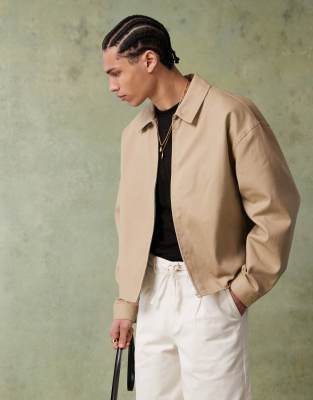 Asos Design Oversized Boxy Harrington Jacket