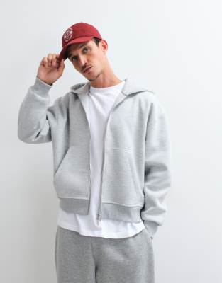 Asos Design Oversized Boxy Hoodie In Gray
