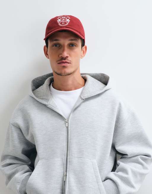 ASOS DESIGN oversized boxy hættetrøje i scuba-lignende stof i grå, 2 af 5