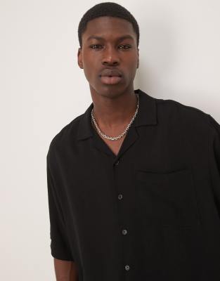 ASOS DESIGN CO-ORD OVERSIZED BOXY LINEN LOOK SHIRT