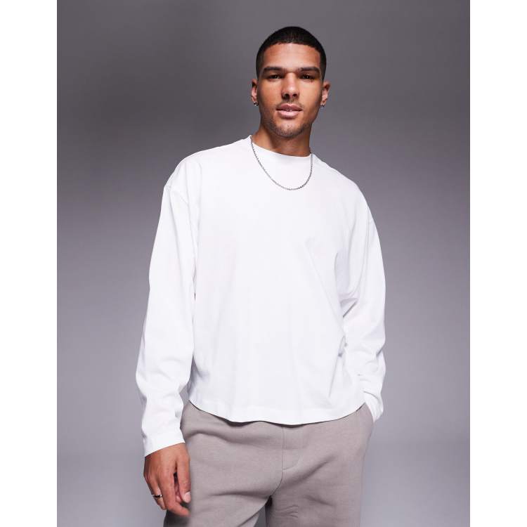 ASOS DESIGN oversized boxy long sleeve T-shirt with drop