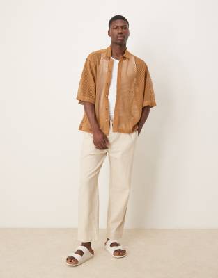 Asos Design Oversized Boxy Mesh Shirt