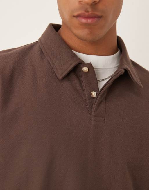brown polo dress shirt Men's Loafer Brown – The Row main image 1