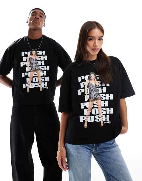 ASOS DESIGN oversized boxy Posh spice girls t-shirt in black - view 1