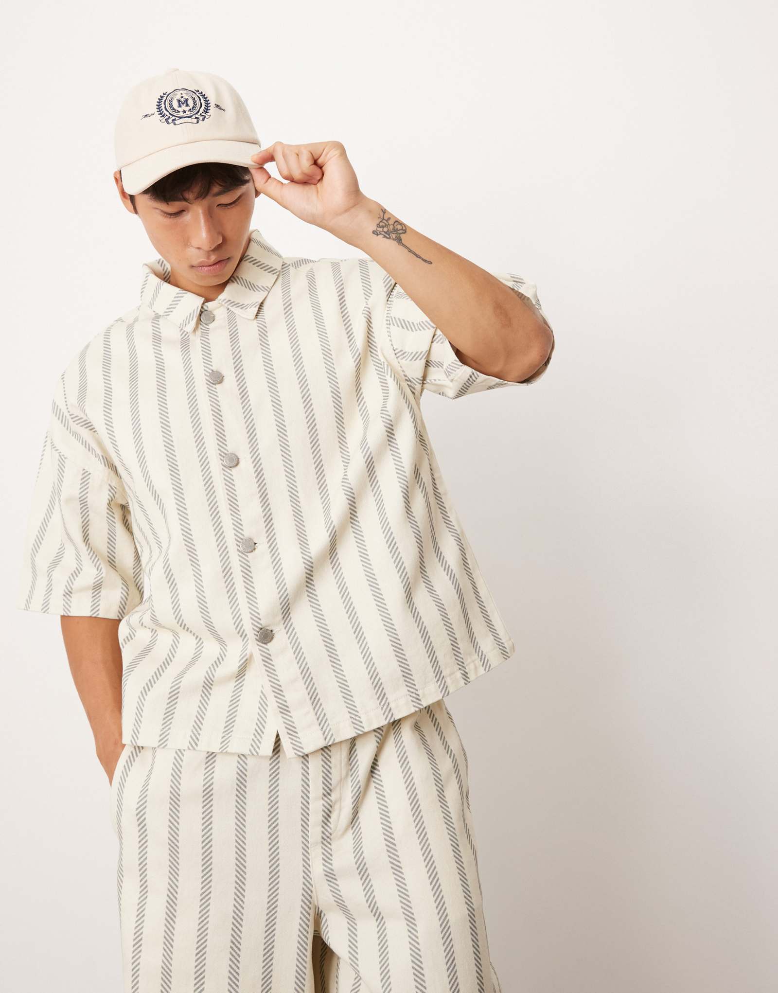 Футболка свободного кроя в полоску от ASOS DESIGN oversize - часть комплекта