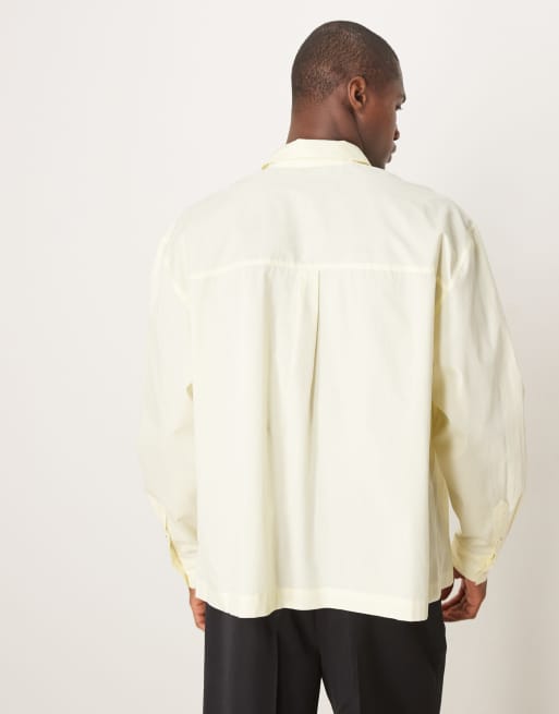 ASOS DESIGN oversized boxy shirt in yellow, 4 of 4