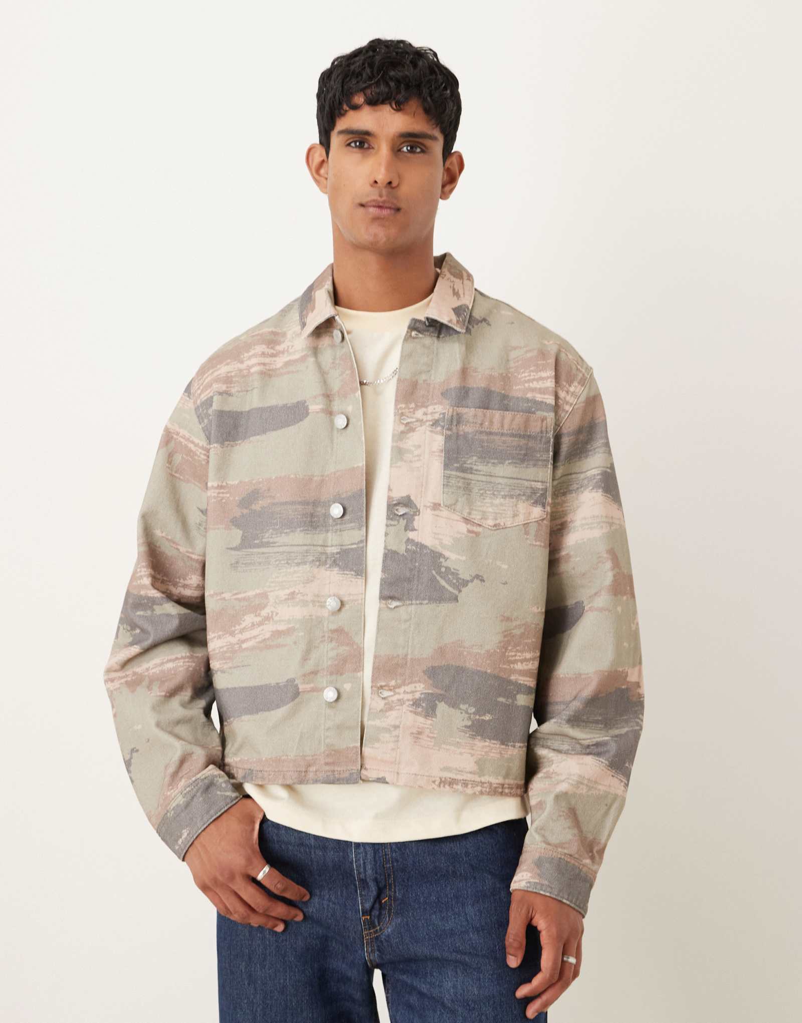 Футболка свободного кроя от ASOS DESIGN oversize с камуфляжным принтом - часть комплекта