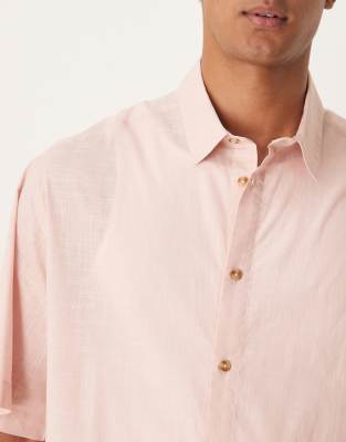 Asos Design Oversized Boxy Square Collar Shirt