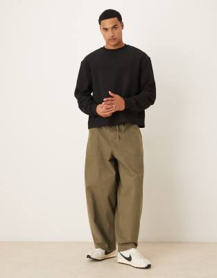 Asos Design Oversized Boxy Sweatshirt In Black