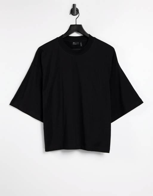 ASOS DESIGN oversized boxy T-shirt in black