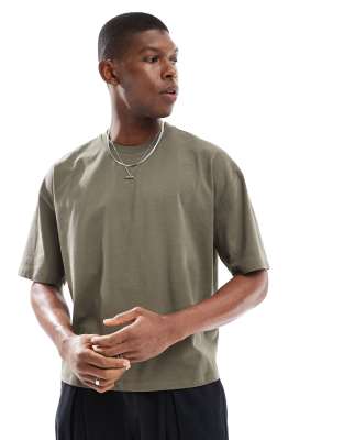 Asos Design Oversized Boxy T-shirt In Green