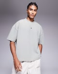 [ASOS DESIGN] ASOS DESIGN oversized boxy t-shirt in light green waffle M Forest fog