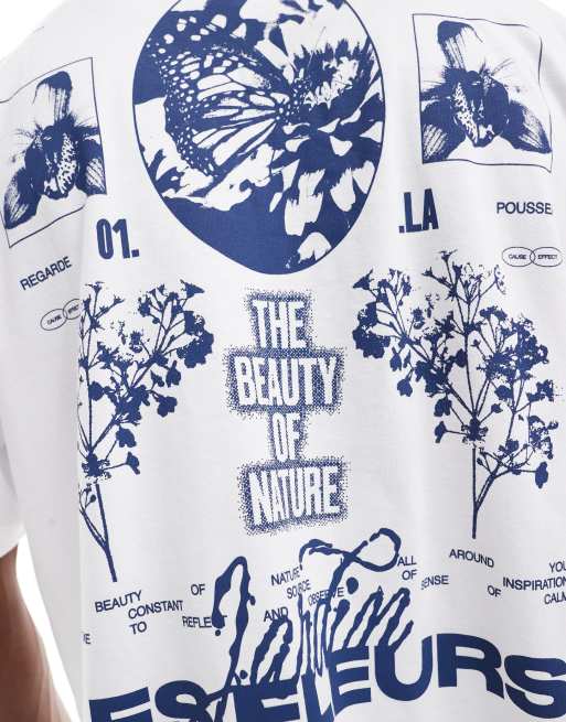 ASOS DESIGN oversized boxy t-shirt with back print in white, 3 of 4