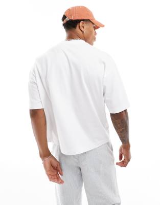 Asos Design Oversized Boxy T-shirt With Fruit Graphic In White