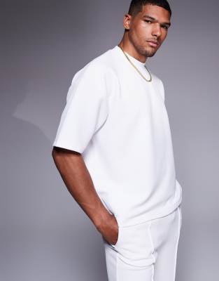 Asos Design Oversized Boxy Textured Polo
