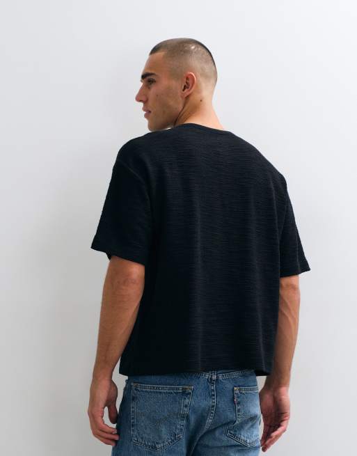ASOS DESIGN oversized boxy  tshirt in black, 5 of 5