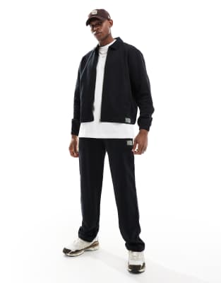 Asos Design Oversized Boxy Workwear Shacket In Black