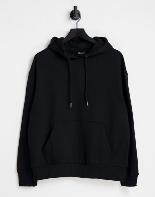 ASOS DESIGN OVERSIZED BOYFRIEND HOODIE IN BLACK