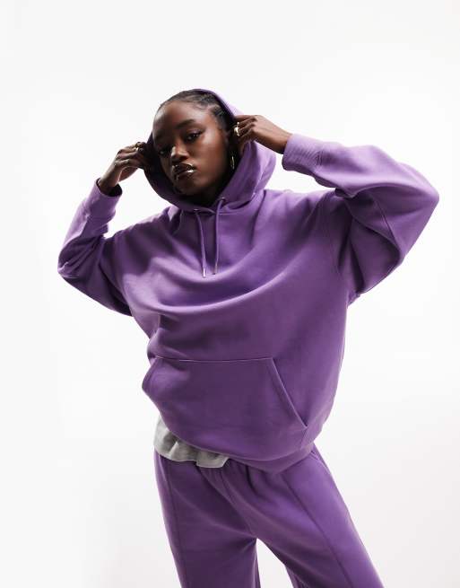 ASOS DESIGN oversized boyfriend hoodie in purple | ASOS