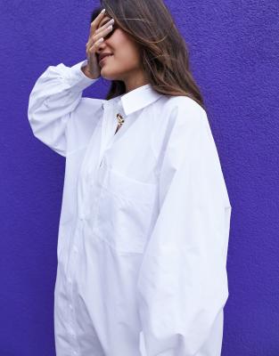 asos long white shirt